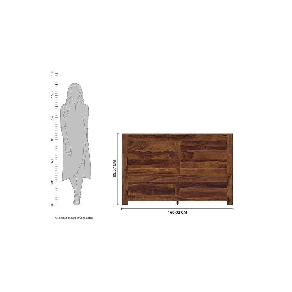 Finn Solid Wood Queen Size Non Storage Bed In Provincial Teak Finish