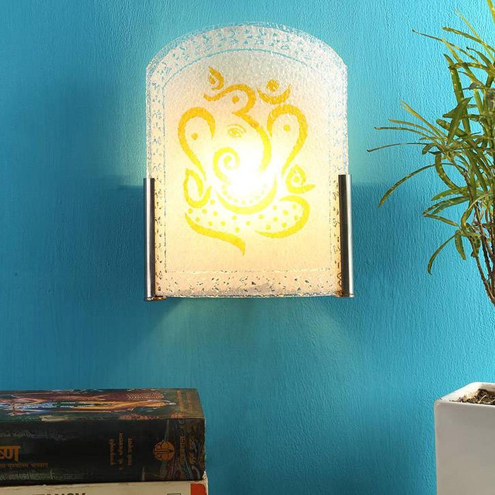 Jayesh Yellow Glass Wall Lamp