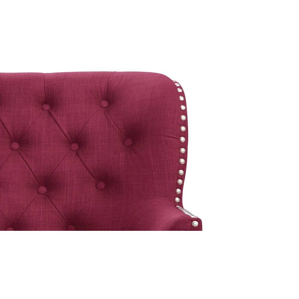 Brogen Accent Chair in Maroon Colour