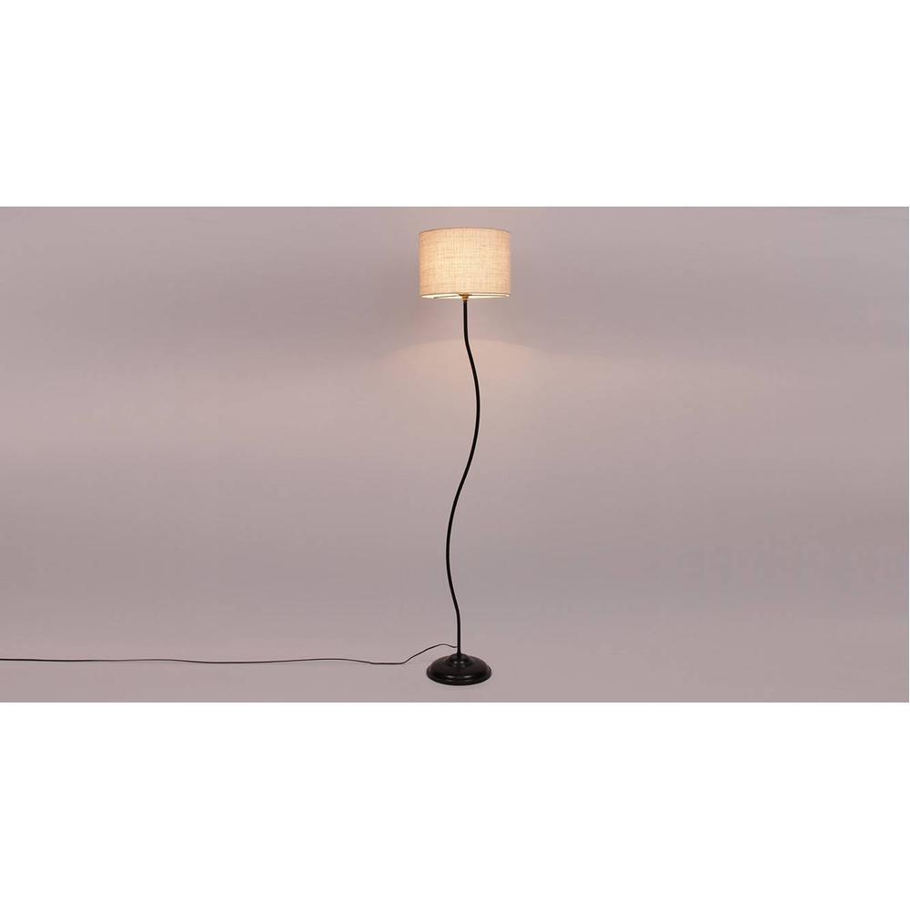Donahue White Cotton Shade Floor Lamp