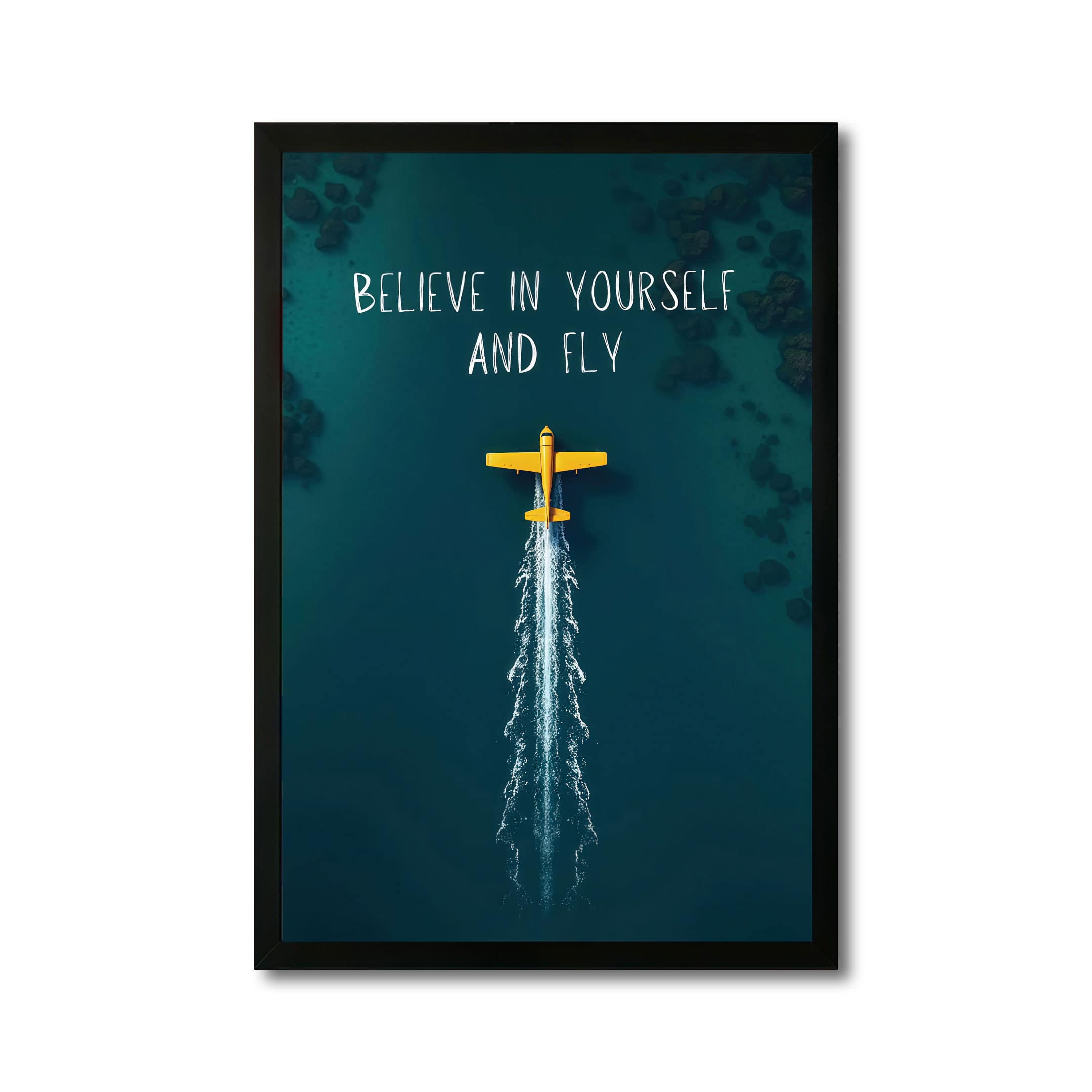 The Castle Decor Believe In Yourself Motivational Wall Art 8x12 Inch - The Castle Decor