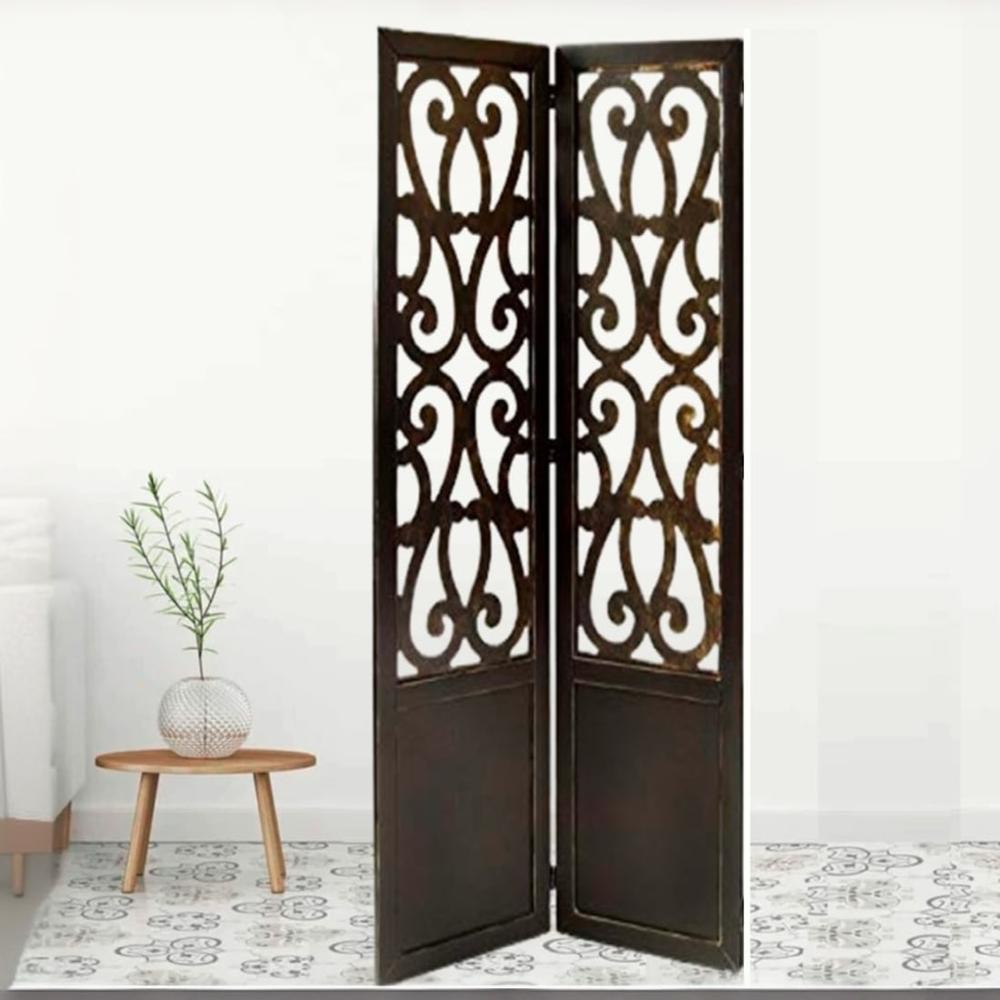 Laurie Solid Wood 4 Panel Room Divider - New Shilpi Handicrafts
