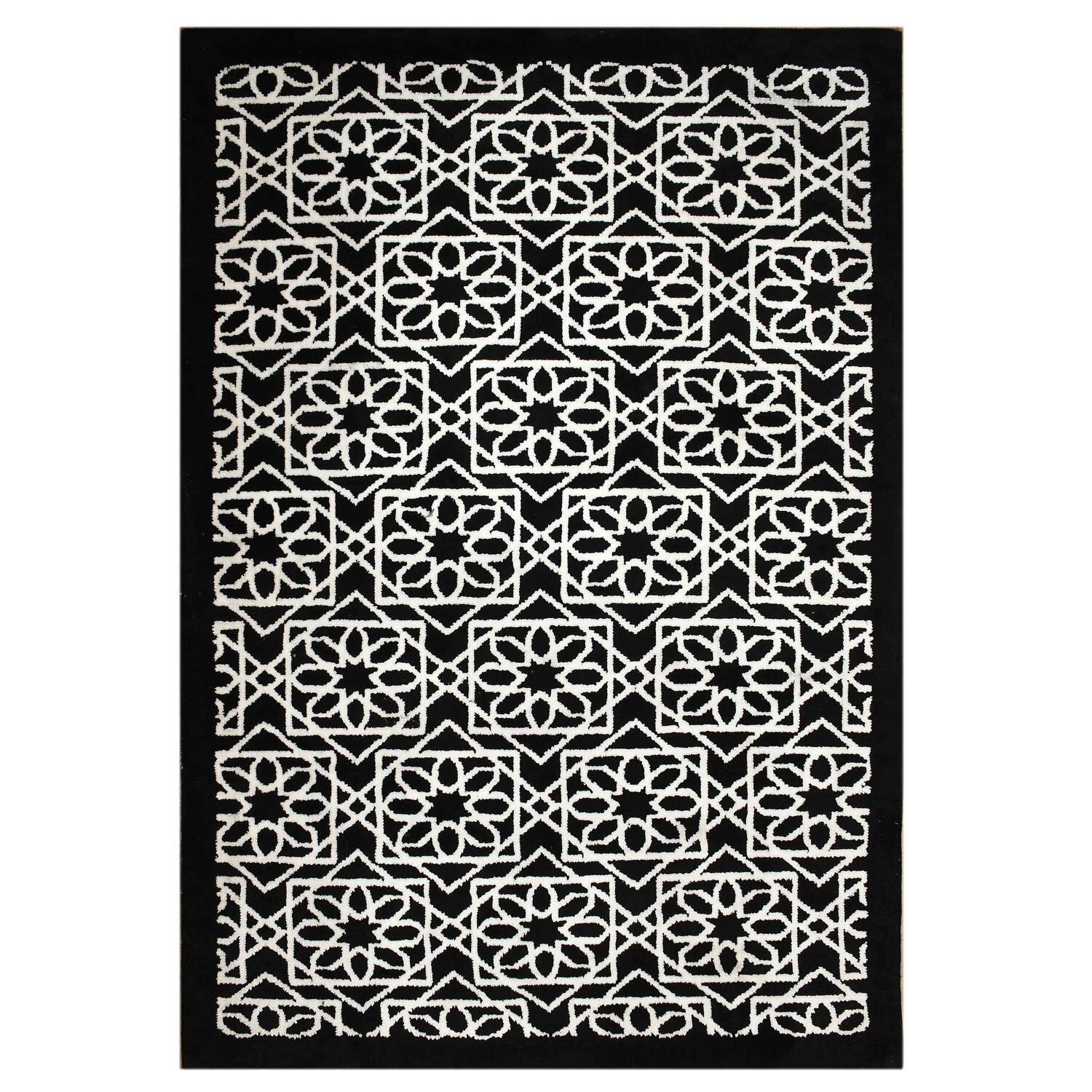 Multicolor Geometric Machine Made Polyester 2 X 5 Feet Carpet