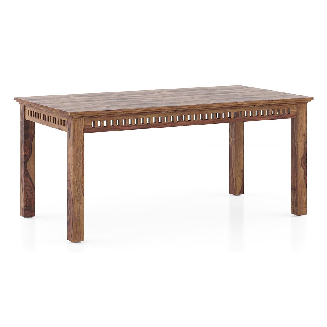 Fidora 6 Seater Dining Table In Teak Finish