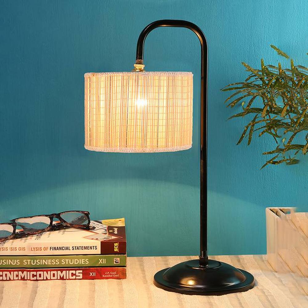 Journee Bamboo shade Iron Table Lamp - Devansh