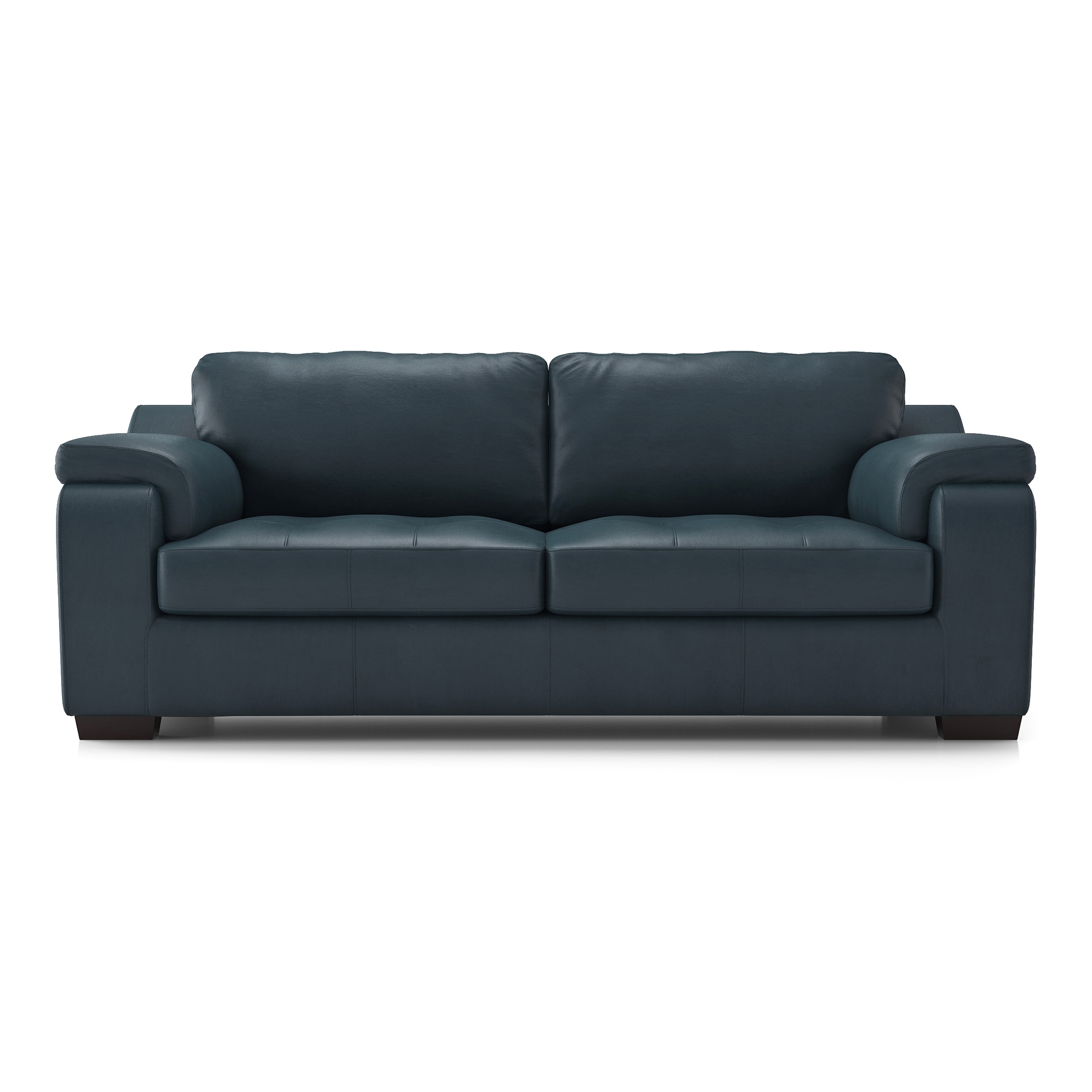 Trissino 3 Seater Luxury Italian Leather Sofa In Aegean Sea