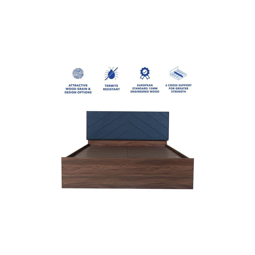 Mudra Bed With Premium Leatherette Fabric And Box Storage Queen Bed