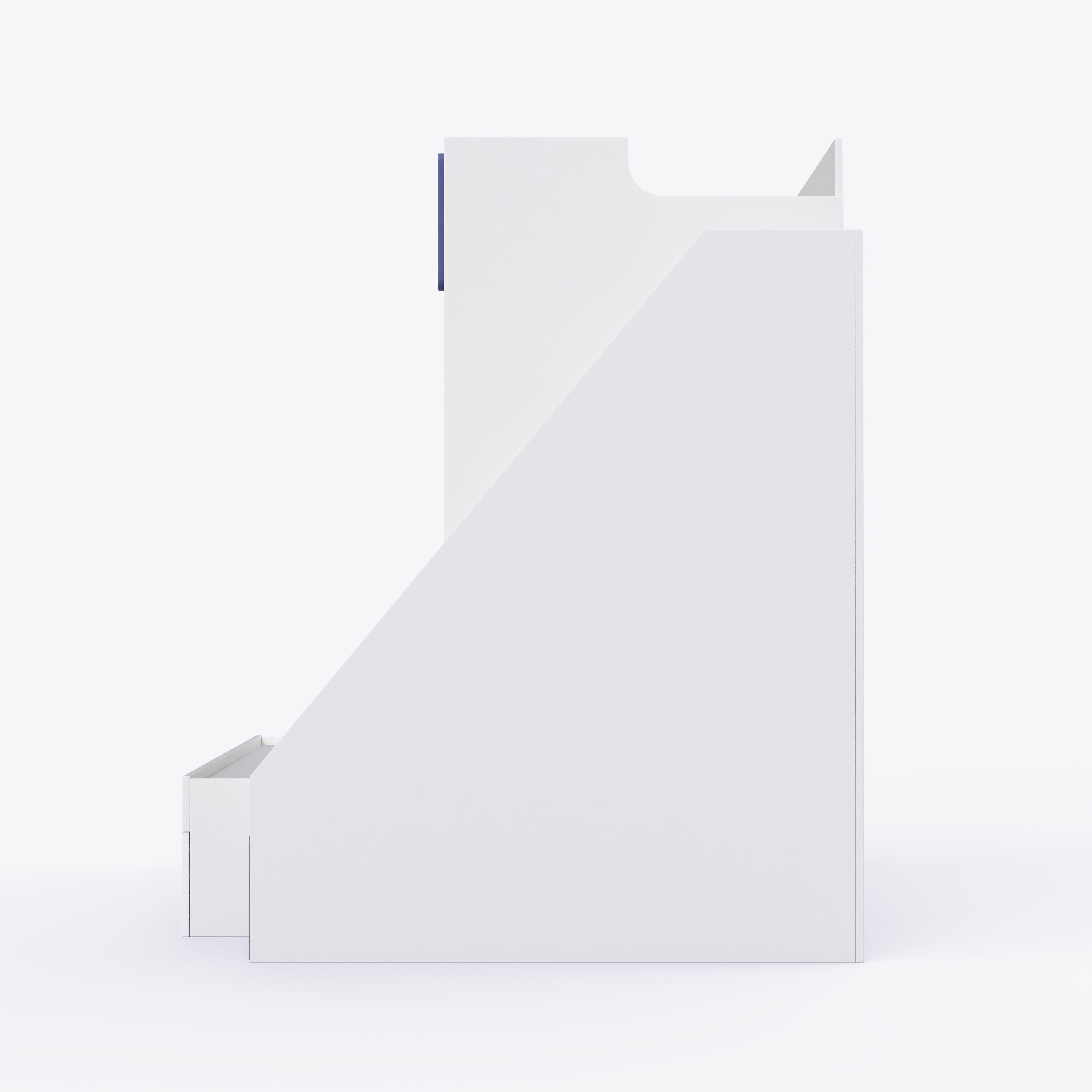 Pattern Dreams Bunk Bed  6X5 (Drawers On Wheels) In White & Blue Colour