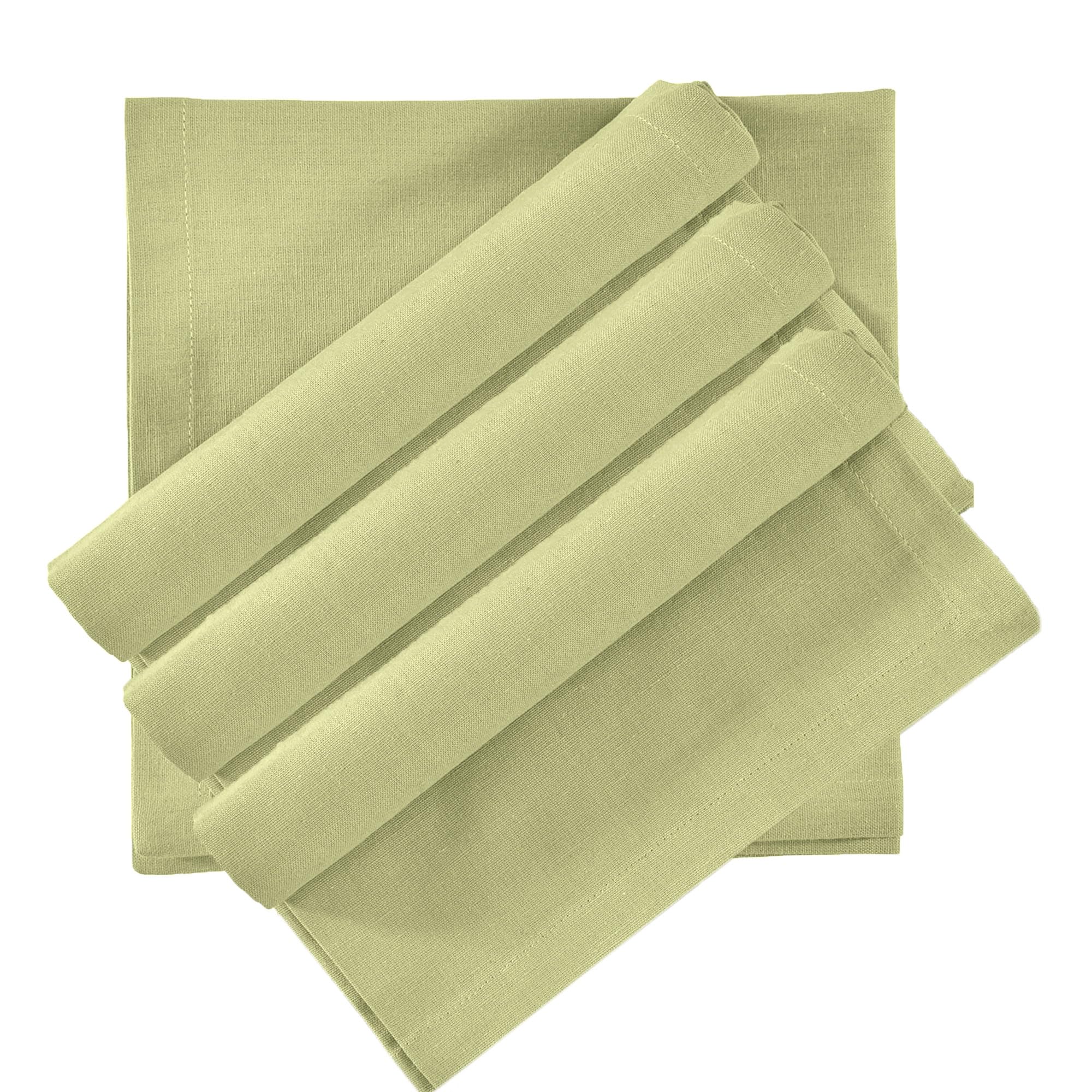 Luxe Home Cotton Kitchen Napkin for Dining Table and Kitchen Set of 4 (Green, 45x45 cm)