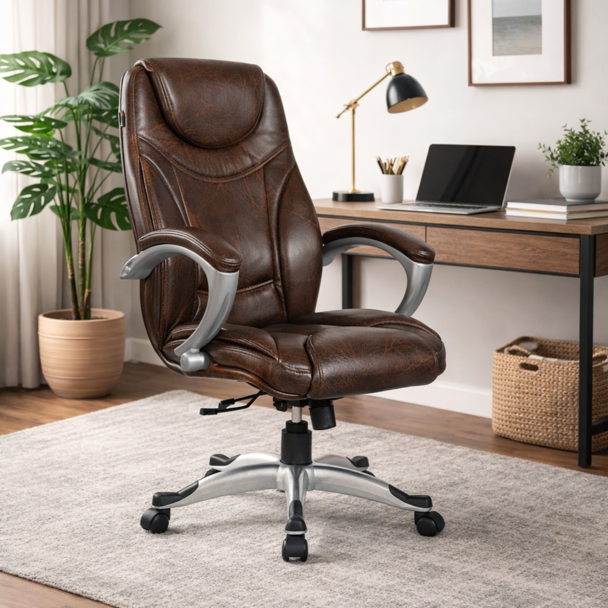 Adiko Designer Executive Chair In Brown - Adiko Systems