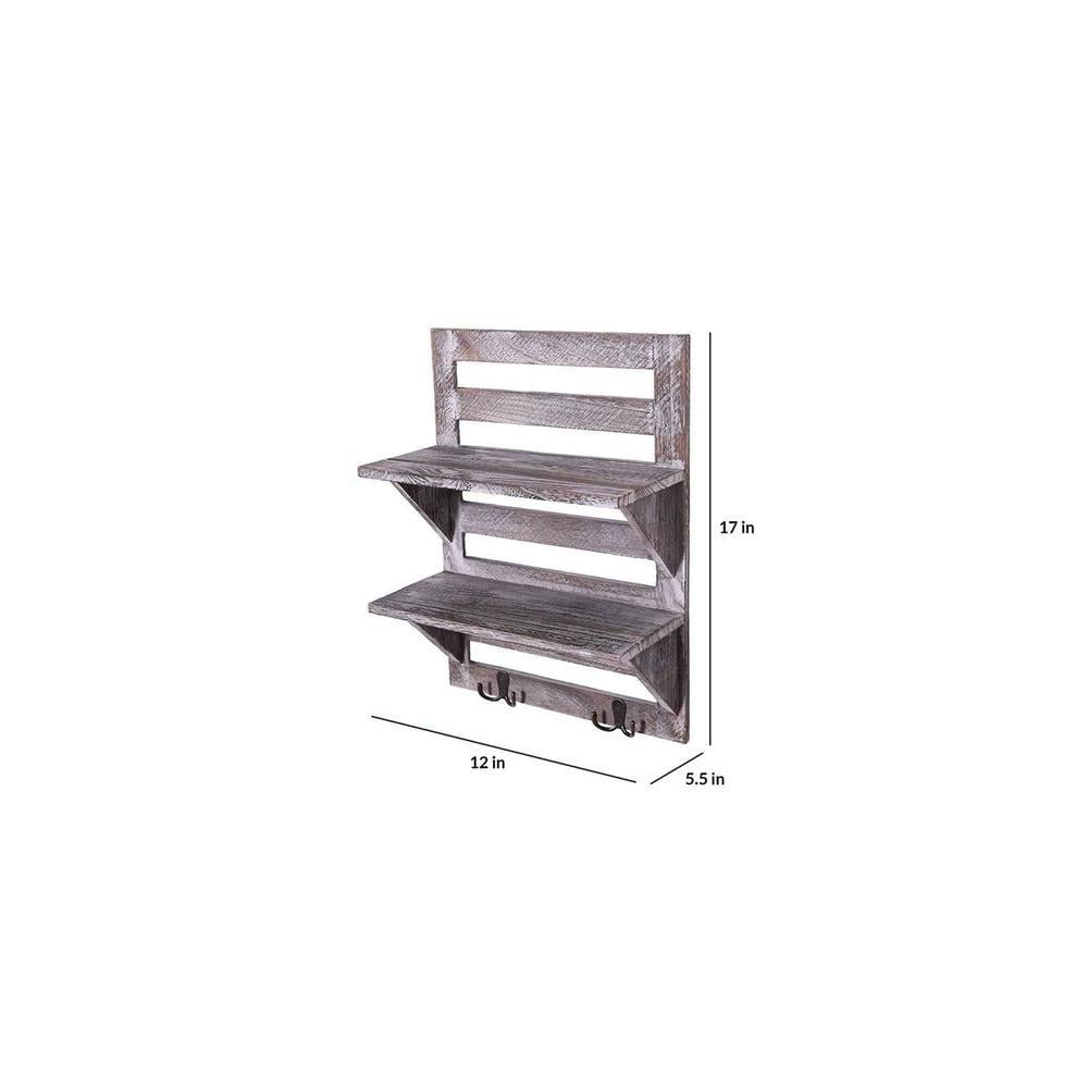 WOODENMOOD Rectangular Wall Rack