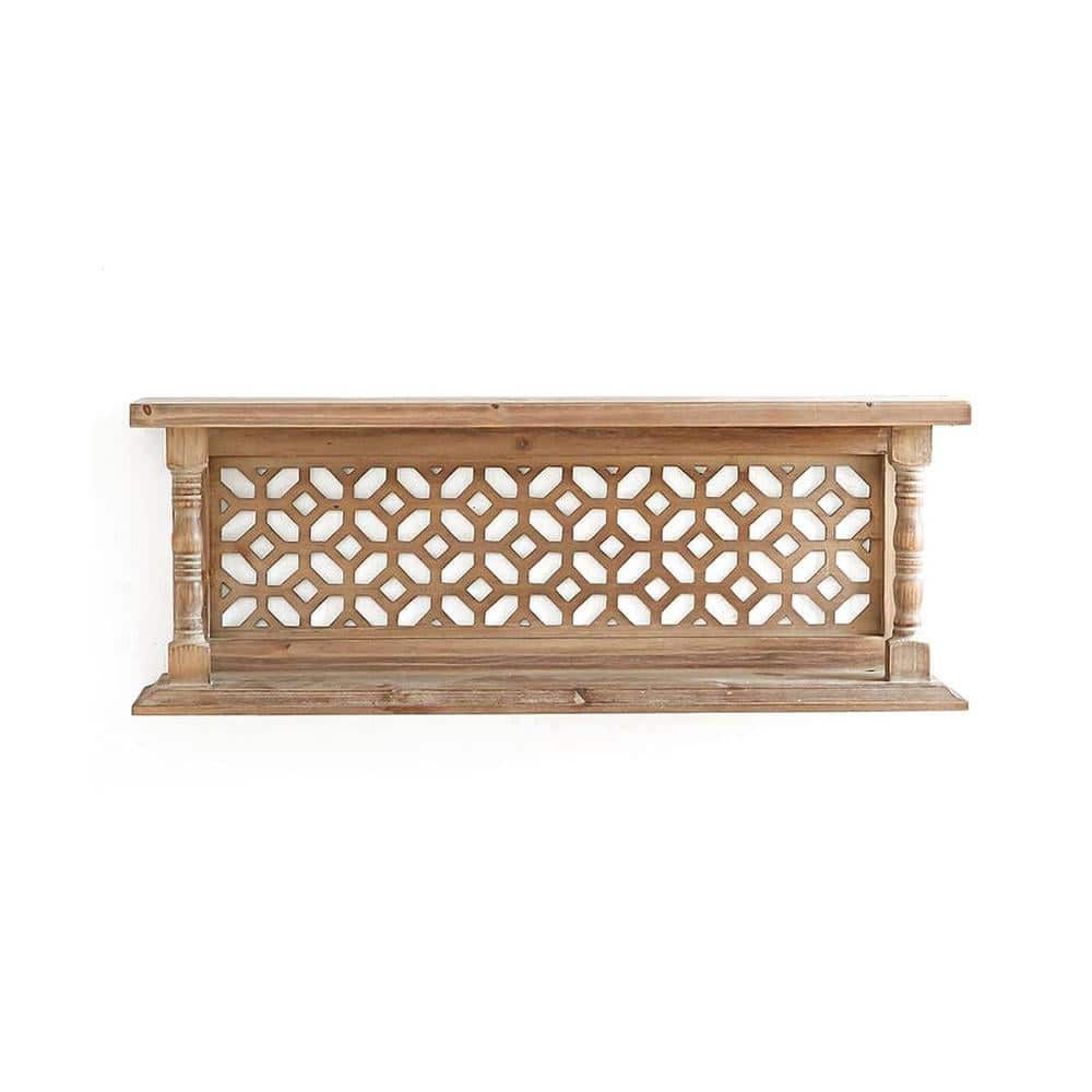 WOODENMOOD Rectangular Wall Rack