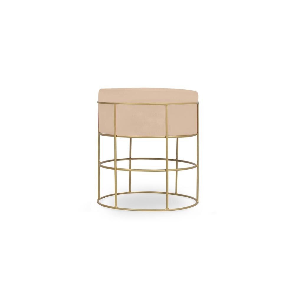 Calliope Solid Wood  Ottomon in  Brown Colour