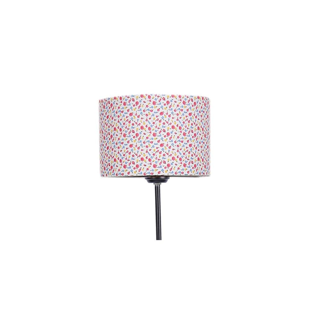 Piper Multi Cotton shade with Iron floor lamp