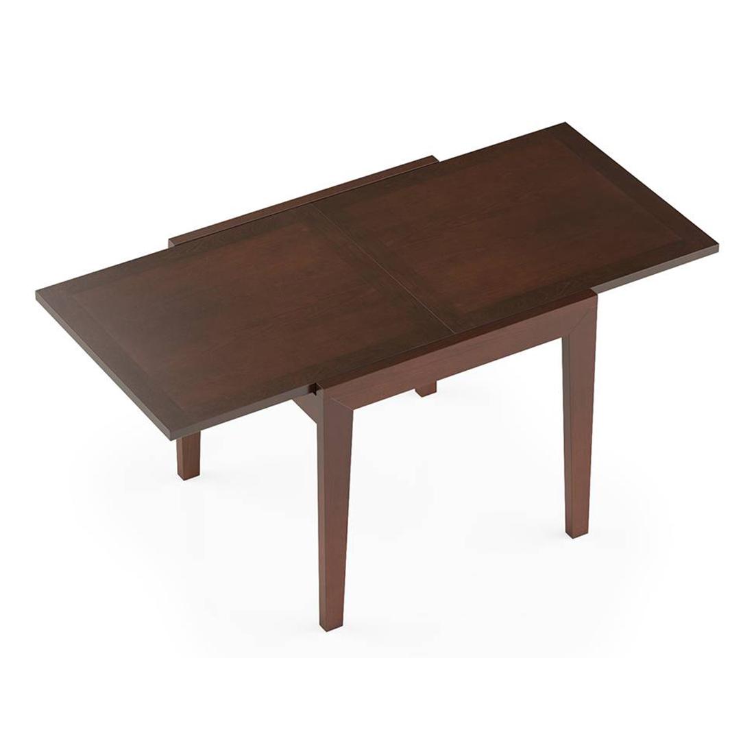 Murphy 4-To-6 Extendable - Dalla 6 Seater Dining Table Set (Colour- Beige, Finish- Dark Walnut)