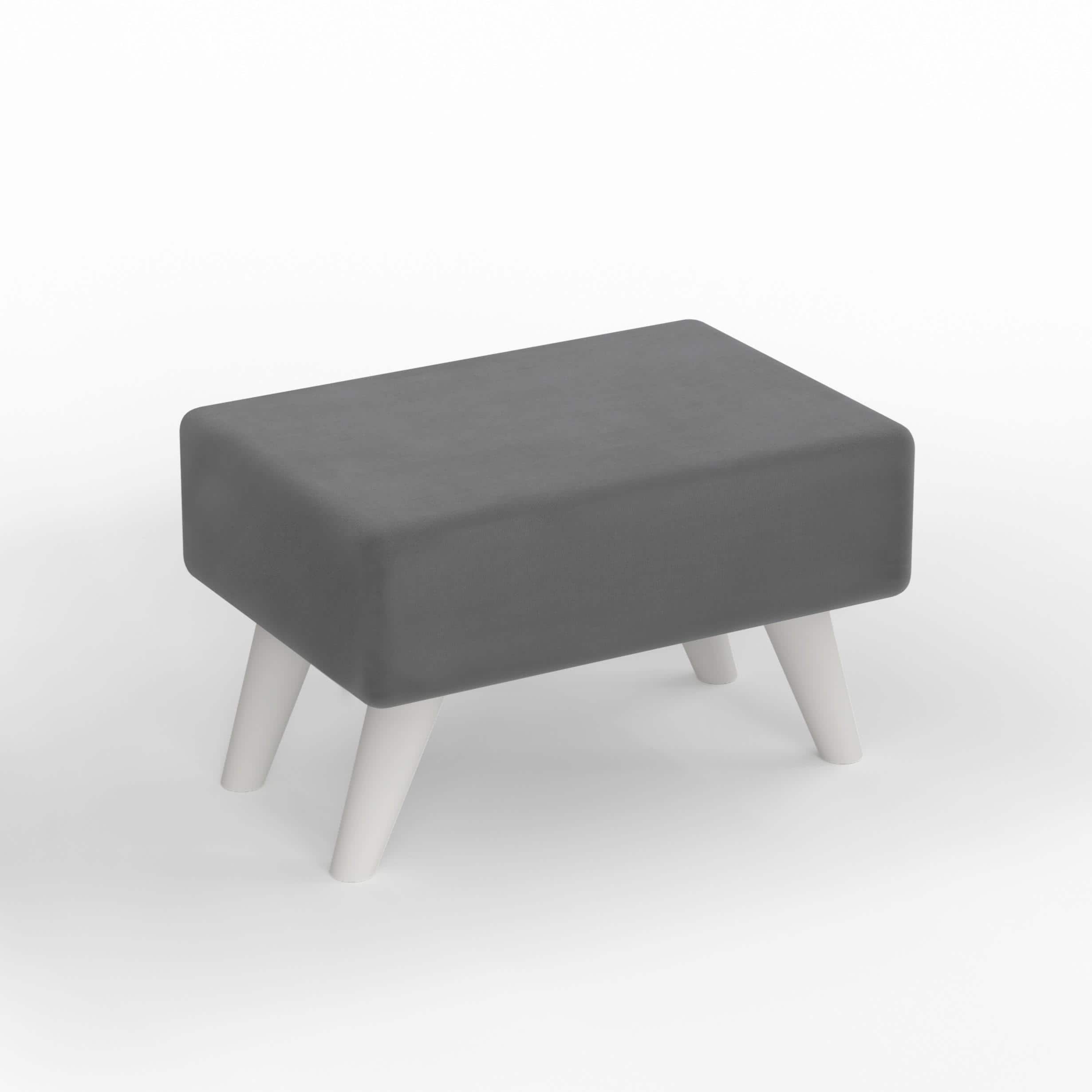 Midase Rectangular Engineered Wood Multipurpose Ottoman in Grey Colour