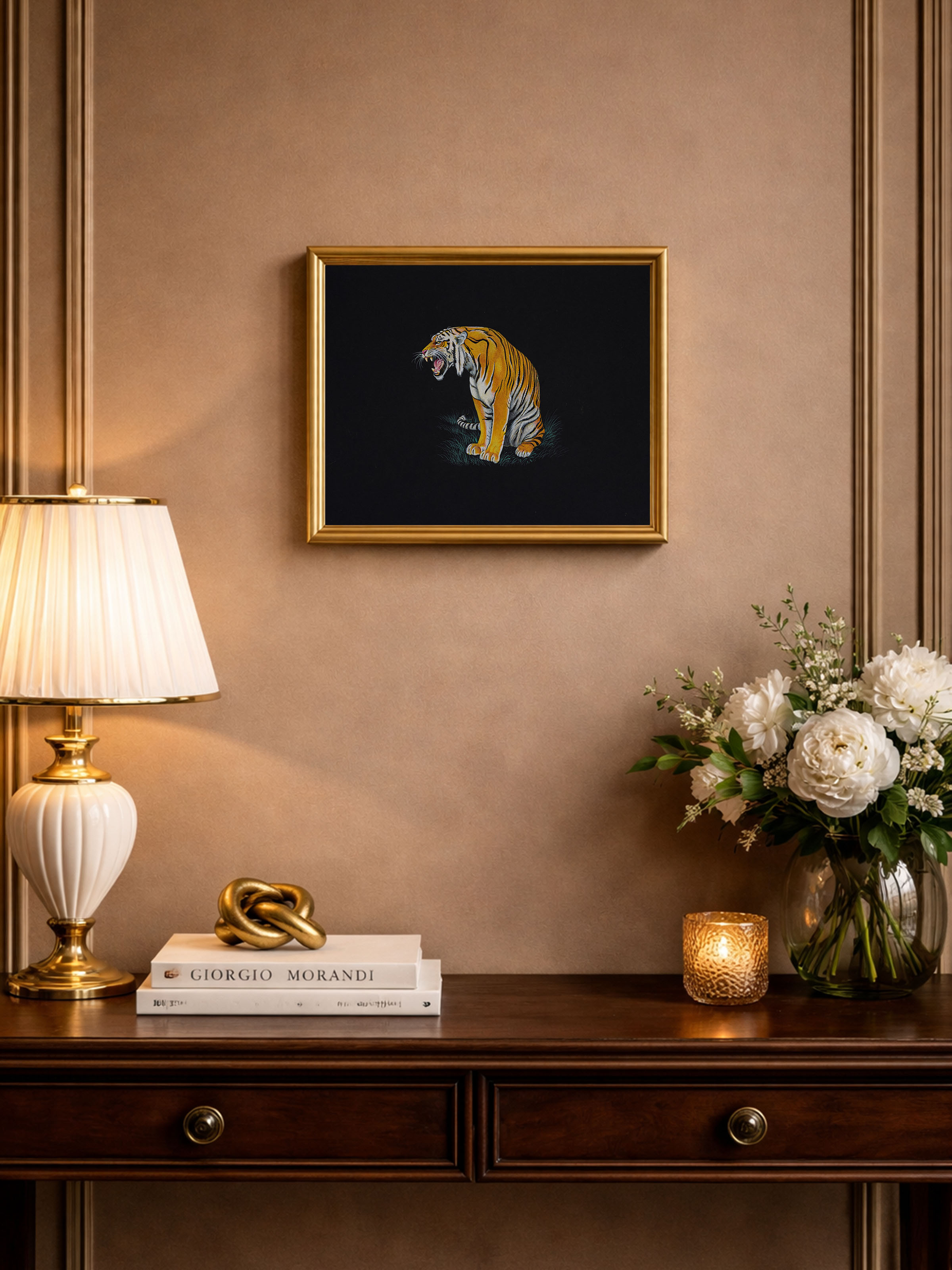 Tiger Miniature Painting