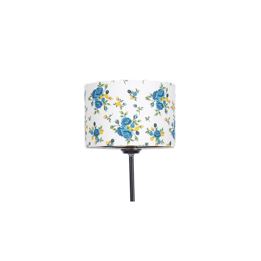 Penelope Multi Cotton shade with Iron floor lamp
