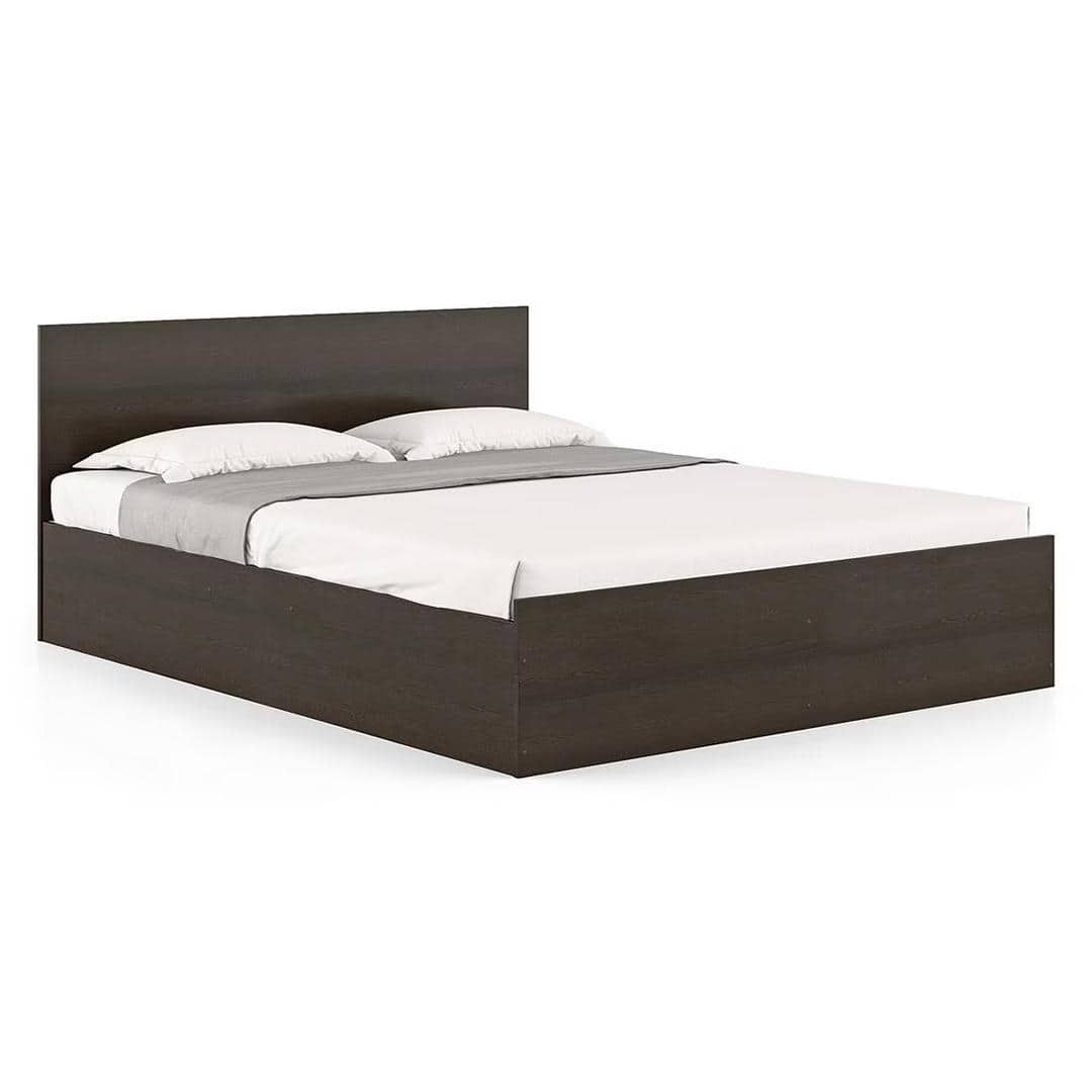 Zoey Engineered Wood Queen Size Box Storage Bed In Dark Wenge Finish