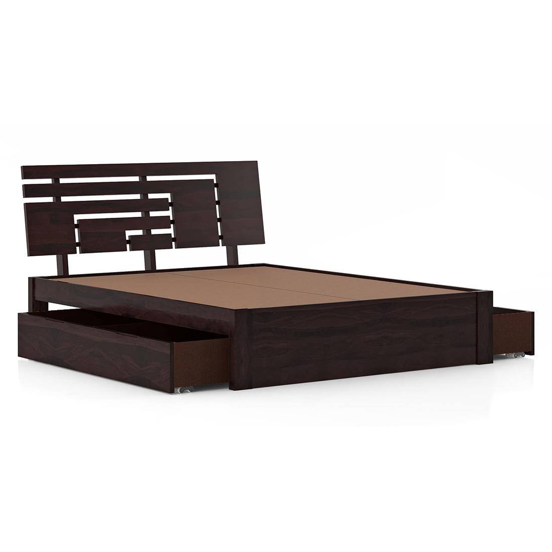 Stockholm Storage Queen Size Bed (Solid Wood)