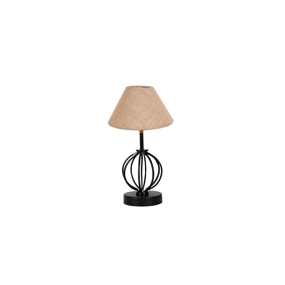 Lia Beige Jute Table lamp with Iron Base