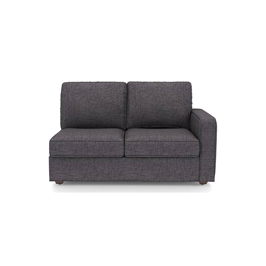 Apollo Fabric Sectional Sofa (Colour : Steel, Cushion : Hard, Back Type : Regular, Seating Capacity : Left Aligned 2 Seater + Left Aligned Chaise)
