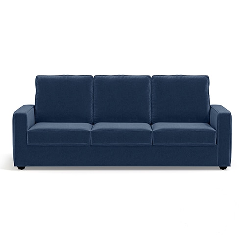 Apollo Compact Sofa Set (Colour : Lapis Blue, Cushion : Soft, Back Type : High Back, Seater : 3+1+1)