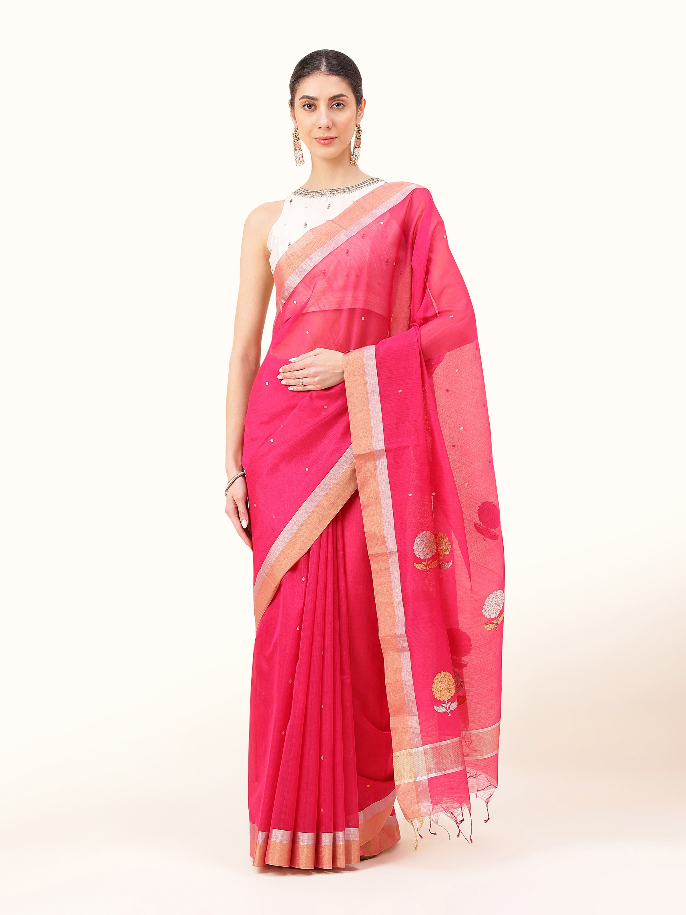 Naisha Cotton Silk Chanderi Saree