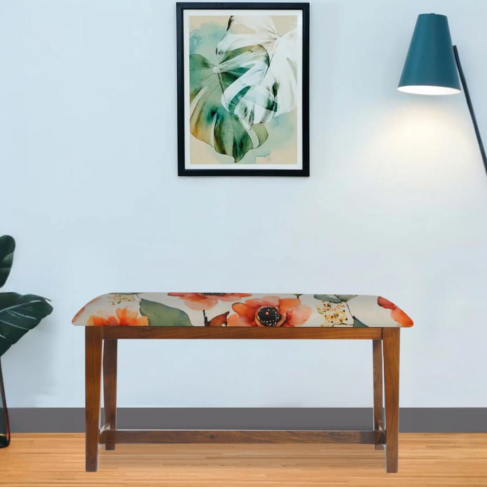 Cerminos Solid Wood Bench In Provincial Teak Finish - Globally Indian