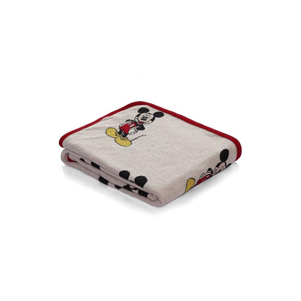 I Love Mickey Mouse - Disney Cotton Knitted Throw / Ac Blanket For Kids