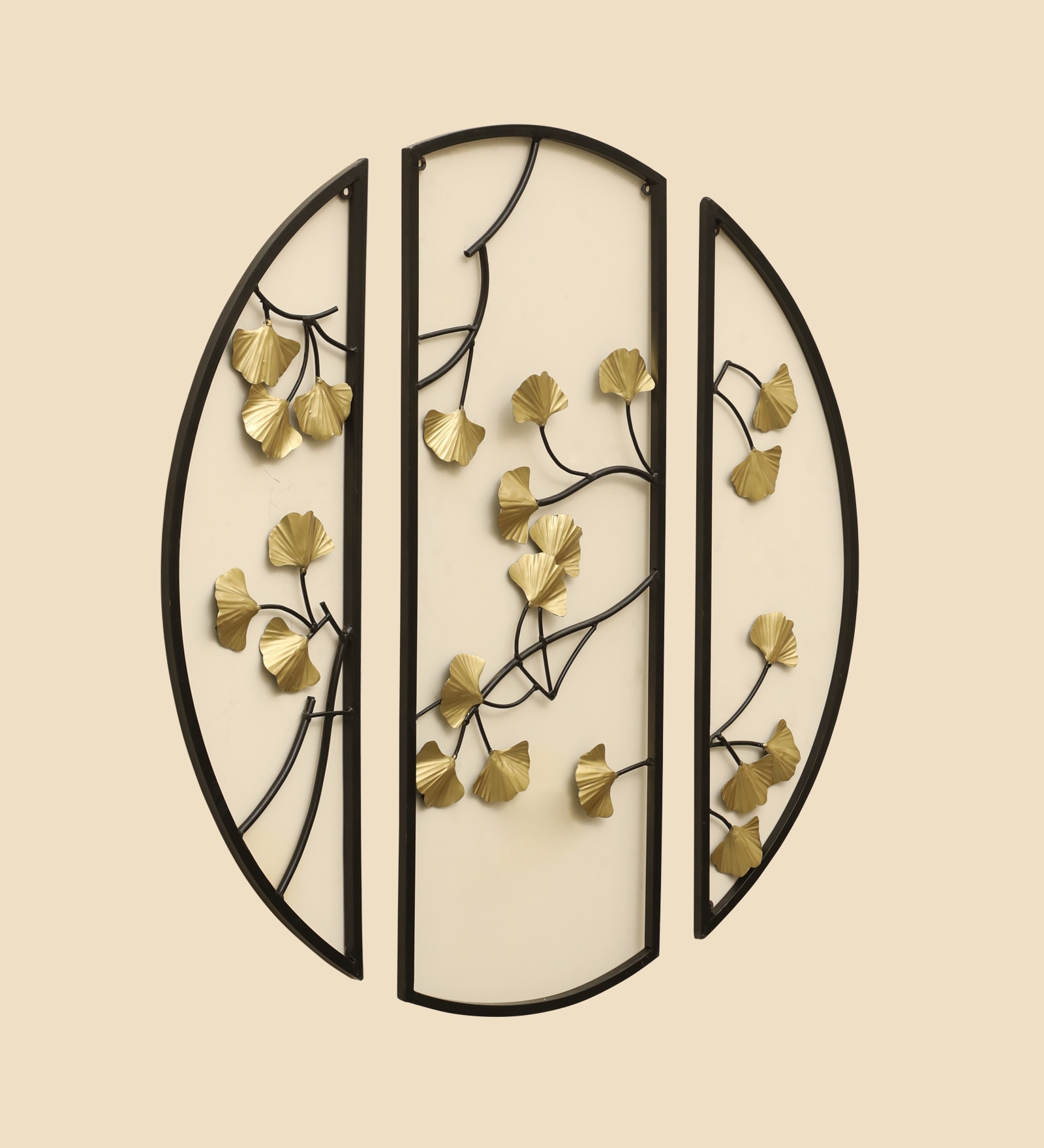 W-Kyleen Abstract Metal Wall Decor in Gold Set of 1