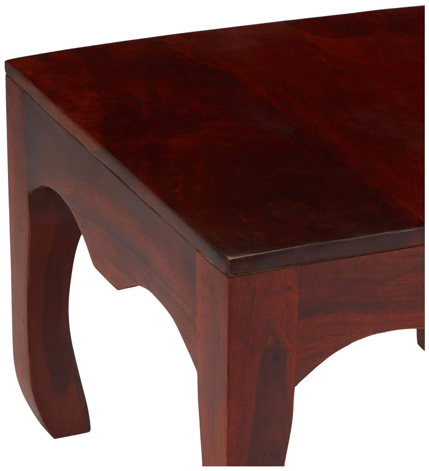 Lyon Sheesham Wood Contemporary Square Coffee Table In Honey Finish
