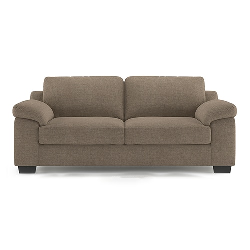 Esquel Premium 3 Seater Fabric Sofa in Mist Brown Colour - Urban Ladder