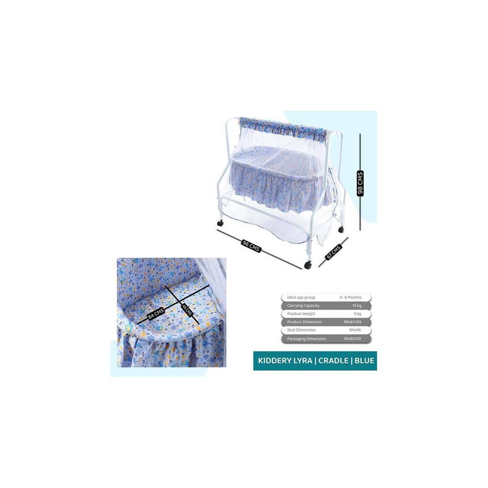 Mira Stainless Steel Baby Cradle with Mosquito Net Airplane & Yatch