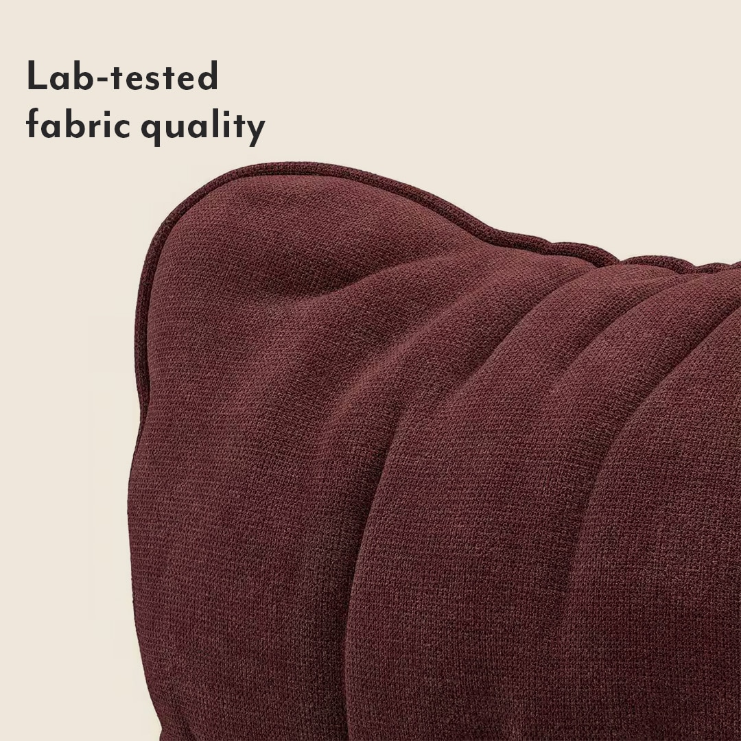 Marson Lounger Chair with Ottoman in Berry Red