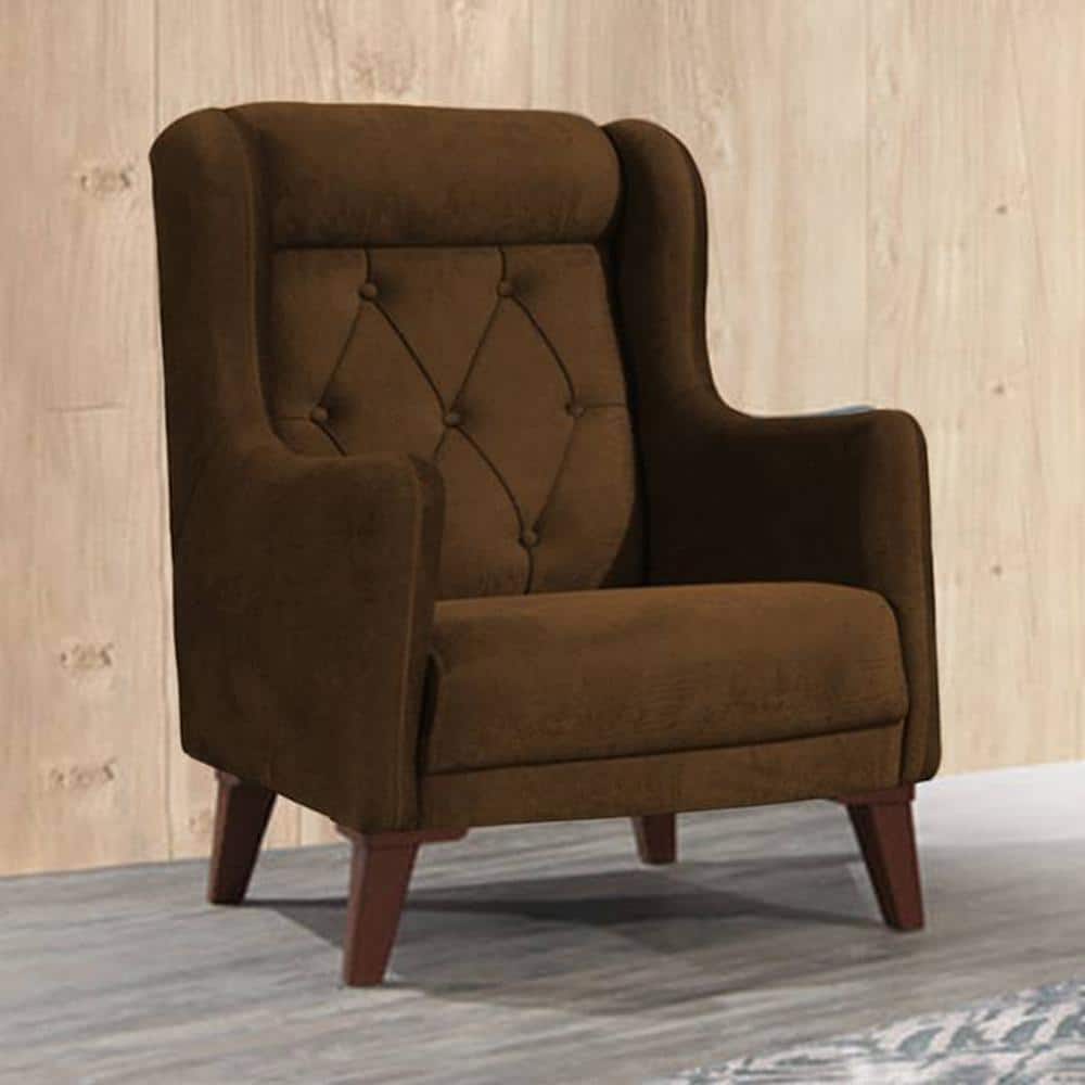 Ruby Accent Chair in Brown Colour
