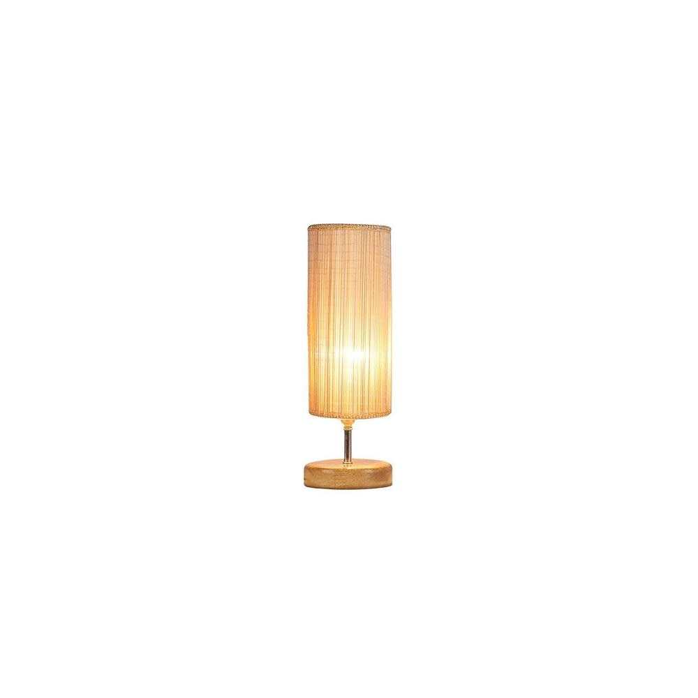Brianna Wood Table lamp with Bamboo Shade