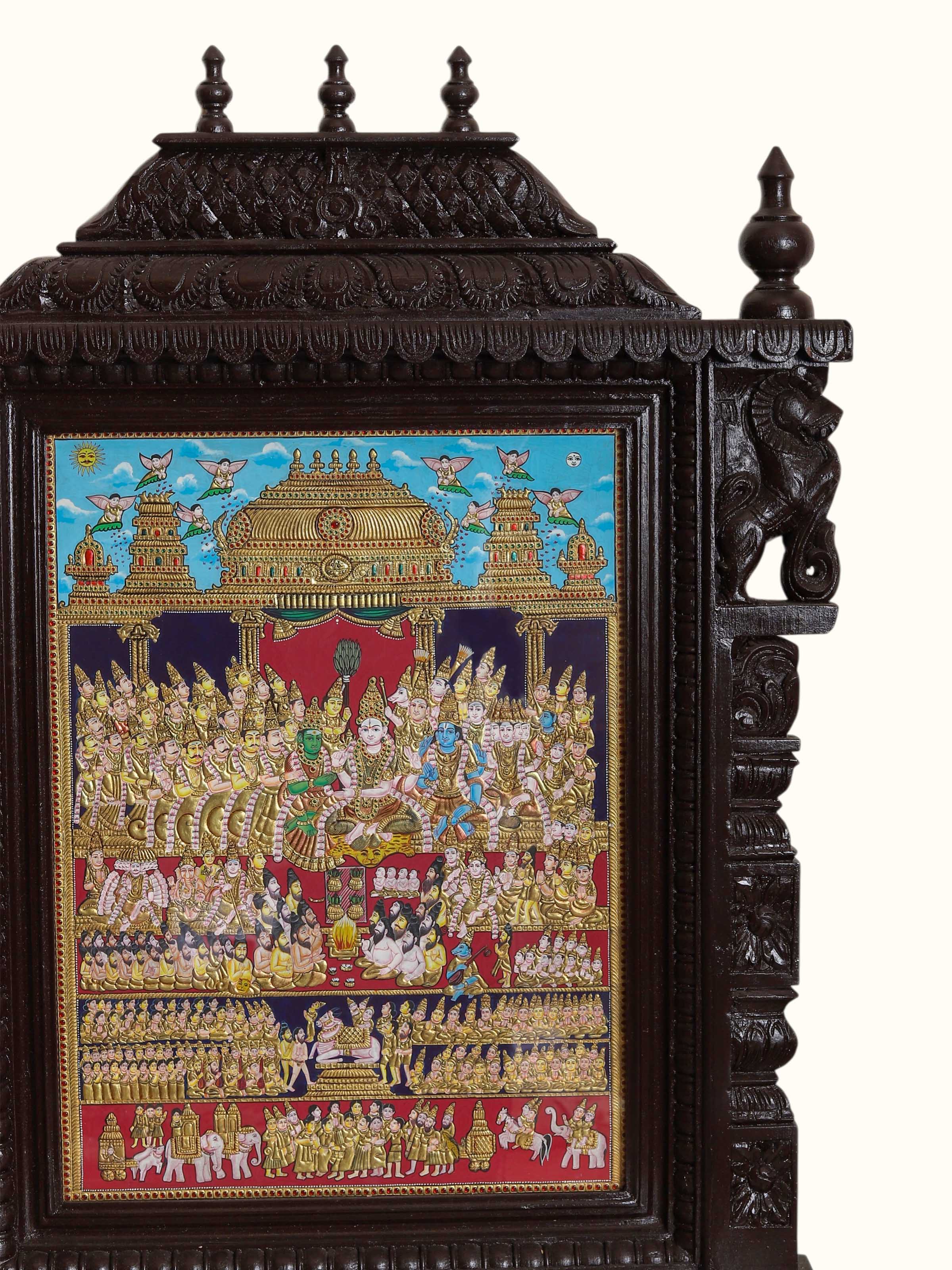 Parvathi Kalyanam Thanjavur Painting