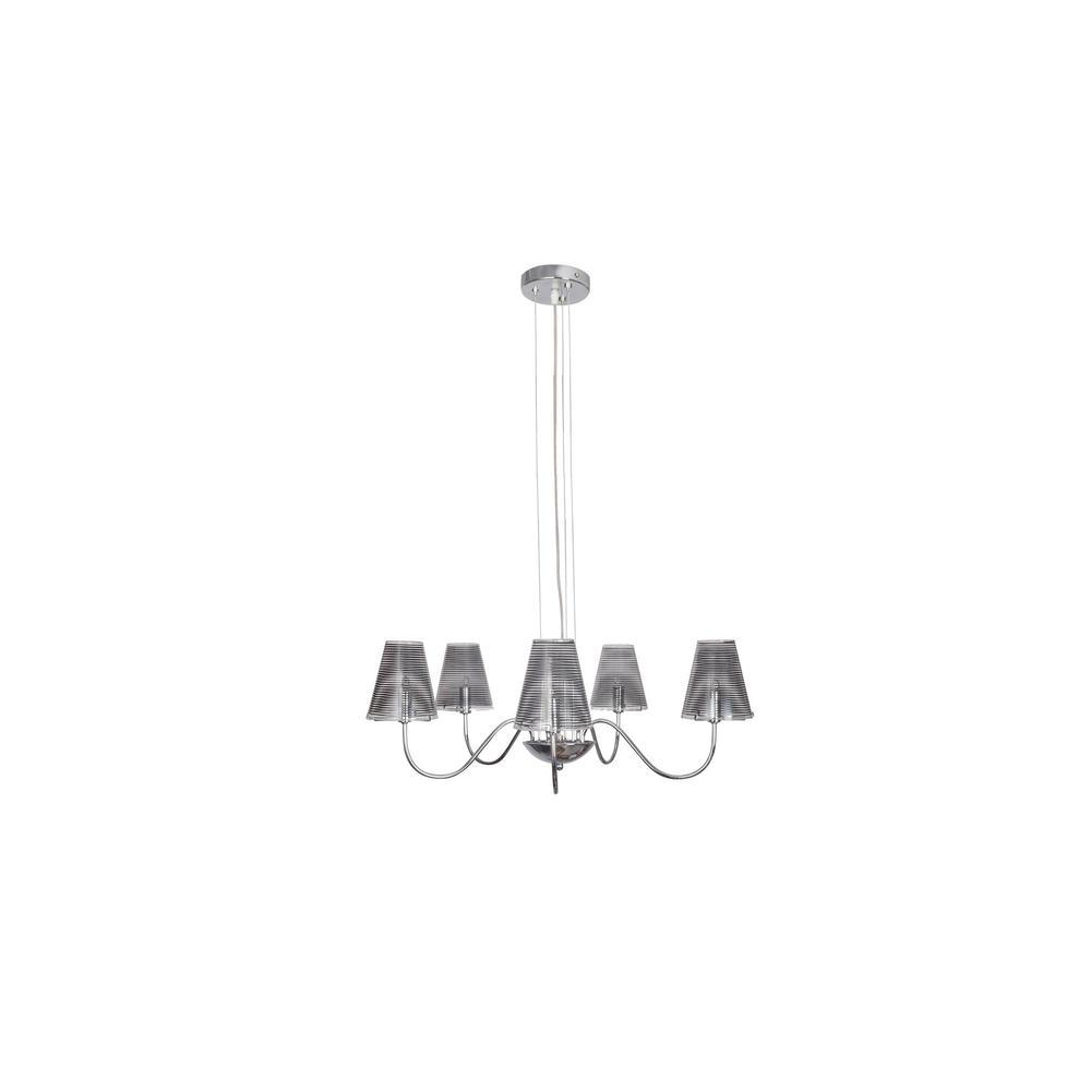 Yearby 5-Light Sputnik Glass Shade chandelier