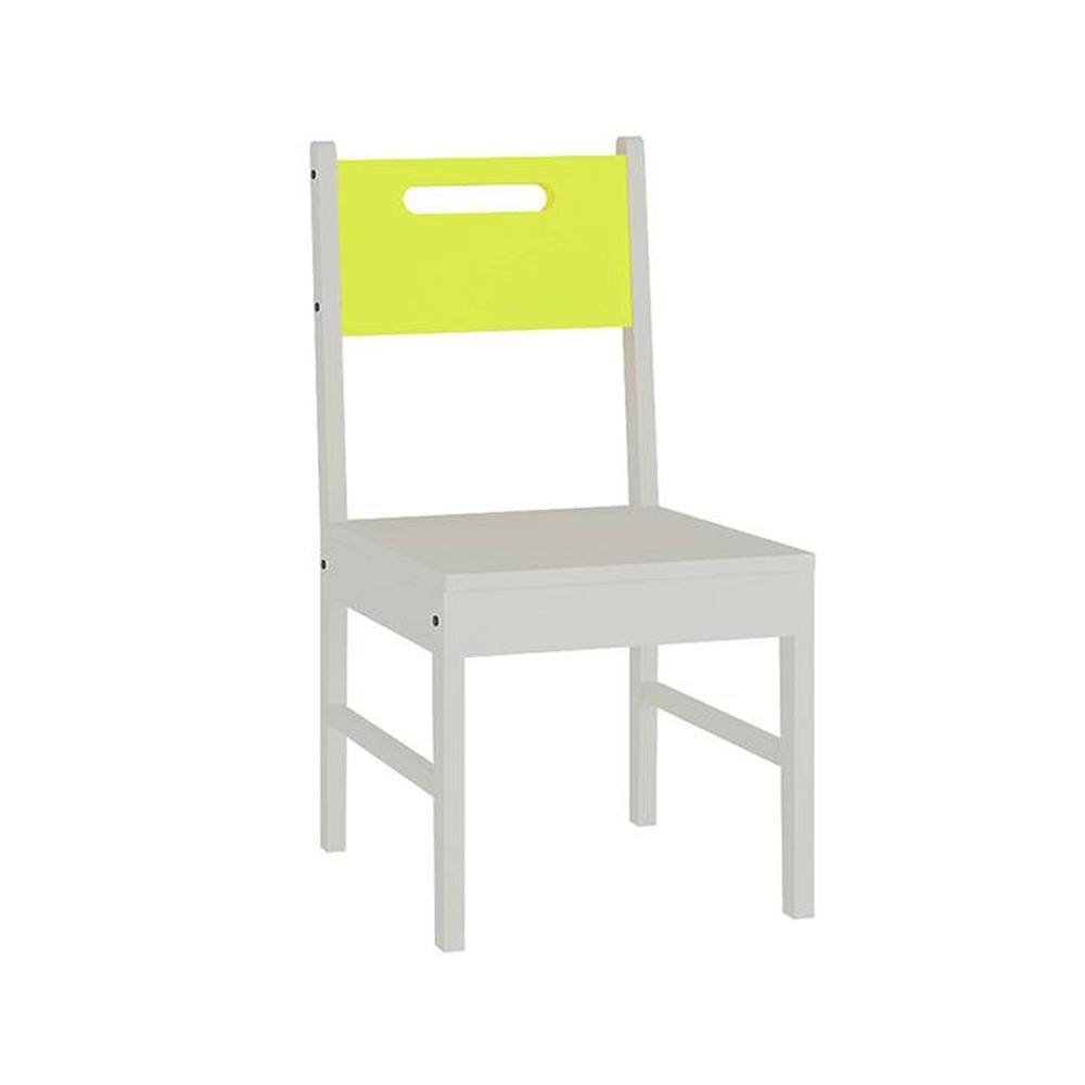 Lavista Solid Wood Kids Chair in Lime Yellow Colour - Adona