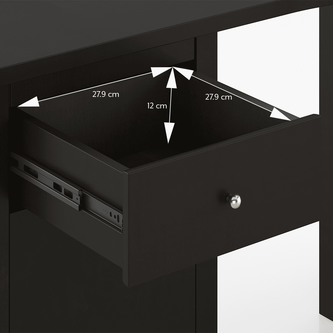 Dickens Corner Desk in American Walnut Finish