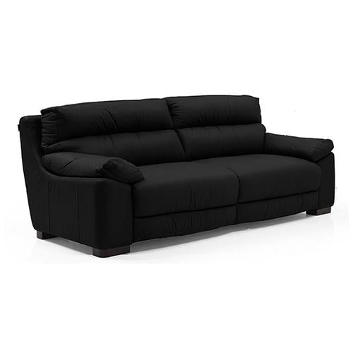 Thiene 3 Seater Leather Sofa in Licorice Colour