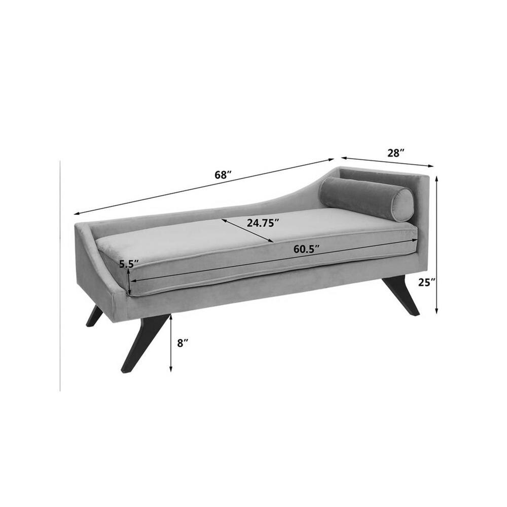 Euclid Velvet Chaise Launger in Navy Blue Colour