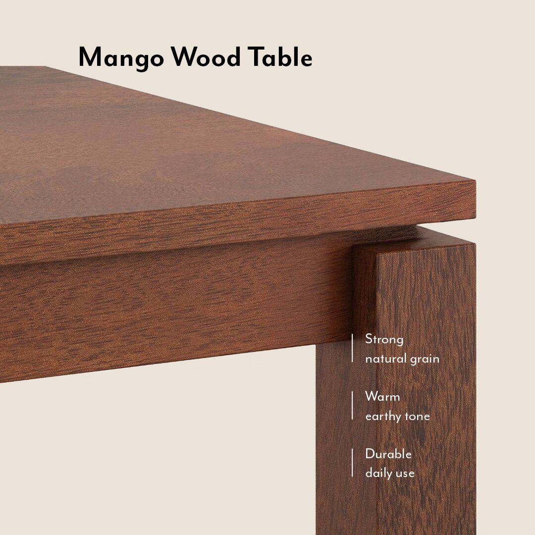 Atlas Solid Wood 6 Seater Dining Table With Rickman Lounge Chairs