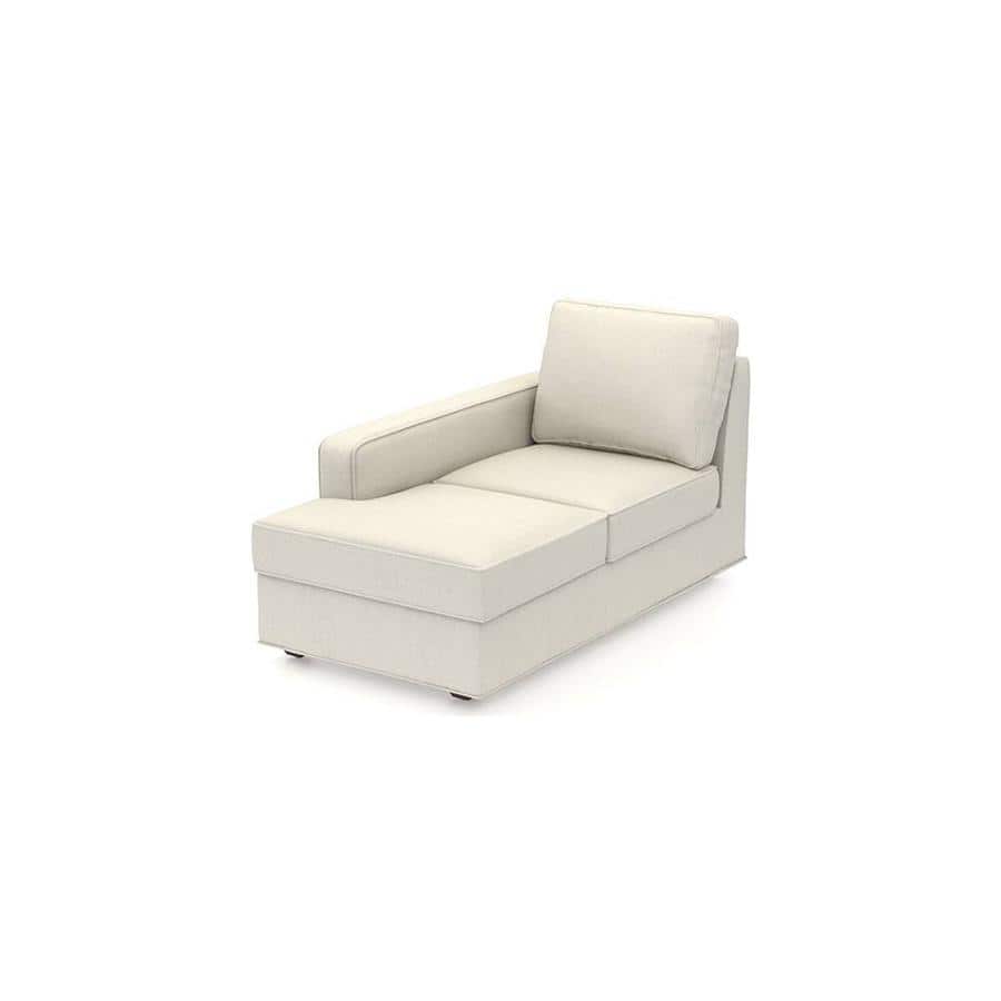 Apollo Compact Sofa (Colour : Pearl, Cushion : Soft, Back Type : Regular, Seating Capacity : Left Aligned 2 Seater + Left Aligned Chaise + Ottoman)