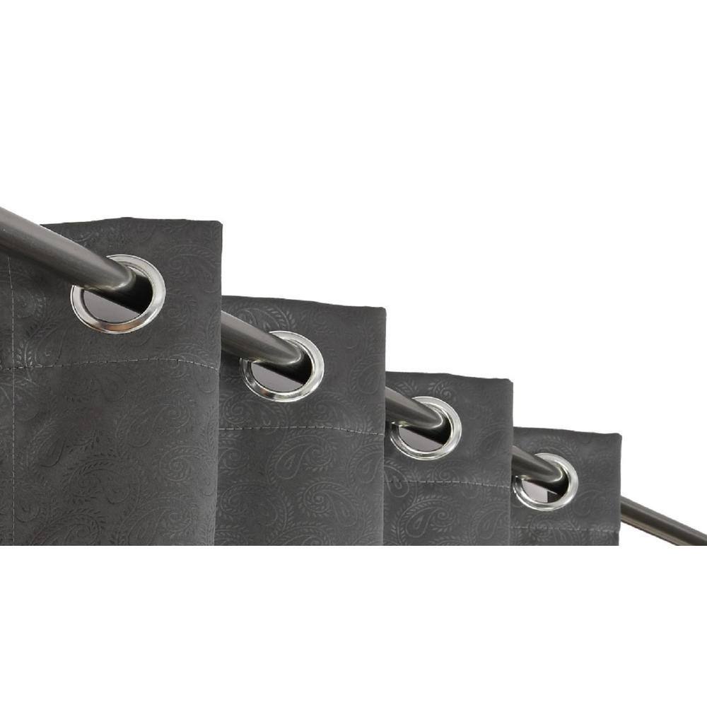 Floral Emboss Pack of 2 Blackout Window Curtains