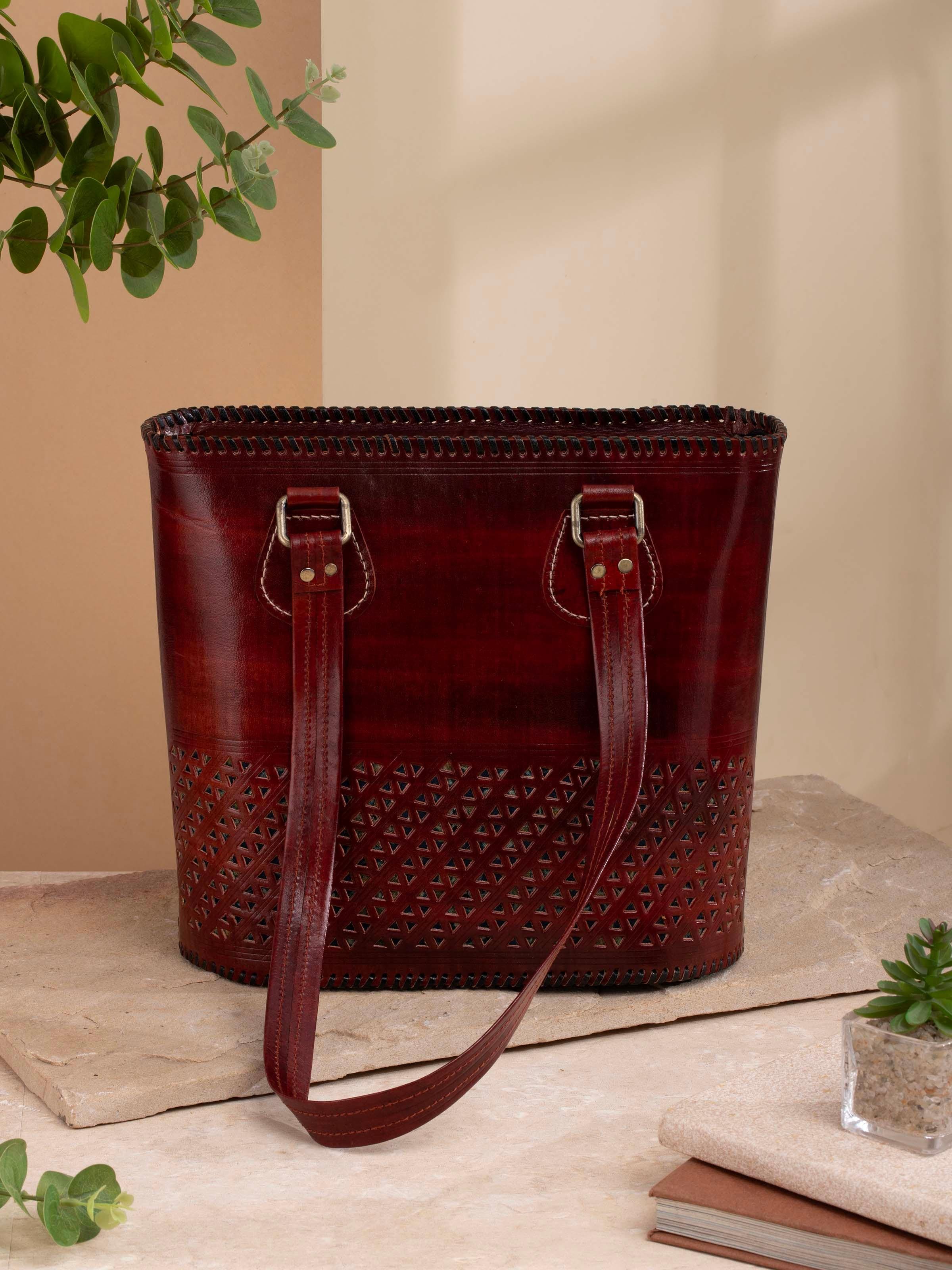 Kutchi Leather Tote Bag