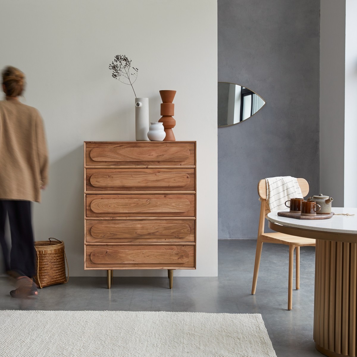 Holt Solid Wood Chester in Natural Finish - Woodenmood