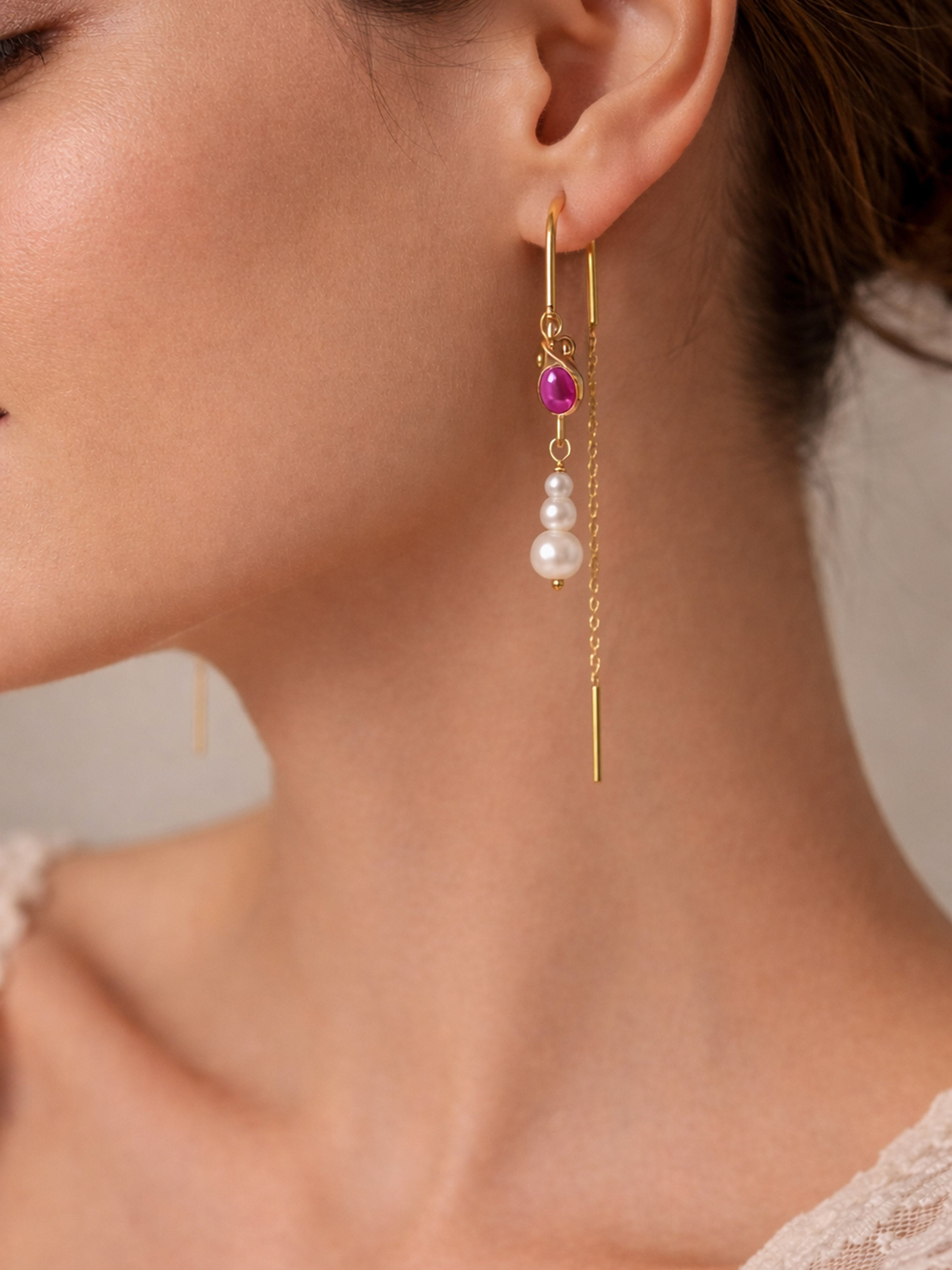 Guttapusalu Silver Drop Earrings