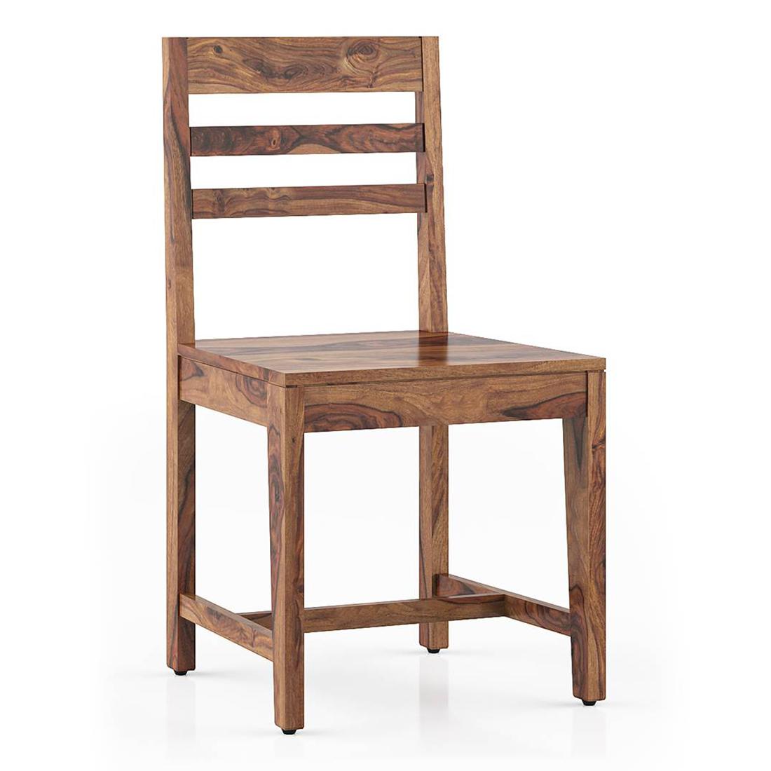 Julian 4 Seater Dining Table With Set Of 4 Oliver Dining Chairs (Finish- Teak)